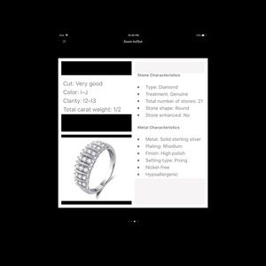 1/2cttw Genuine Diamond Anniversary band size 6